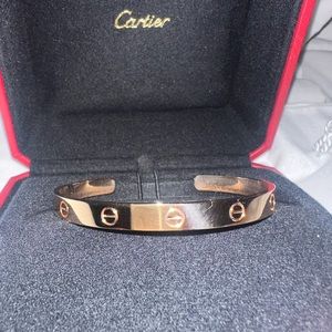 Brand new/Authentic love cuff size 19 rose gold. Comes with box and certificate
